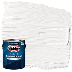 Glidden High Endurance Plus Exterior Paint and Primer, White On White / Purple, 1 Gallon, Semi-Gloss