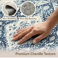 thumbnail image 6 of ODIKA 5'x7' Washable Area Rug Non-Slip, Low Pile, Stain Resistant Geometric Boho Medallion With Distressed Vintage Lattice And Trim for Guest Room, Lounge, Apartment, 6 of 7