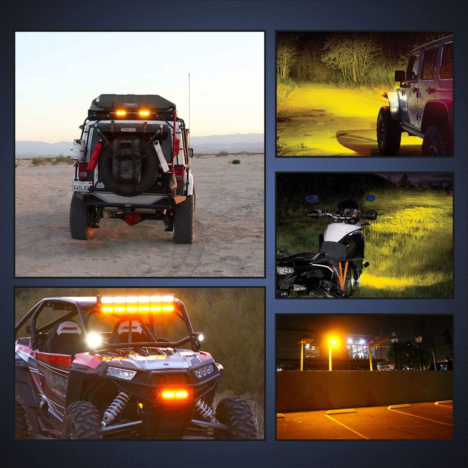 Nilight Led Light Bar 2PCS 6.5 Inch Amber 120W Spot Flood Combo 12000LM Waterproof Triple Rows Off Road Fog Lights with 16AWG Wiring Harness Kit-2 Lead, 2 Year Warranty