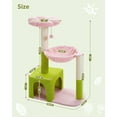 thumbnail image 7 of 35" Cute Pink Cat Tree with Large Metal Frame Hammock, Sisal Scratching Posts and Top Perch for Small Indoor Cats and Kittens, 7 of 7