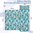 thumbnail image 5 of Blue Halloween Ghosts Pumpkins Skulls and Bats Toddler Nap Mats for Kids Preschool,50"x20" Sleeping Mat Bag or Kids,Toddler Sleeping Bag,Toddler Nap Mat or Daycare, 5 of 6