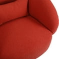 thumbnail image 6 of Swivel Accent Chair with Lumbar Pillow, 360° Swivel Barrel Chairs Armchair with Curved Back and Sturdy Base, Round Comfy Living Room Chairs Reading Sofa Chair for Bedroom, Small Spaces, Office, 6 of 9