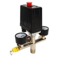 thumbnail image 3 of Interruptor de presión del compresor de aire de 0 a 180 PSI, válvula de control del regulador de presión con 2 manómetros, 3 of 14