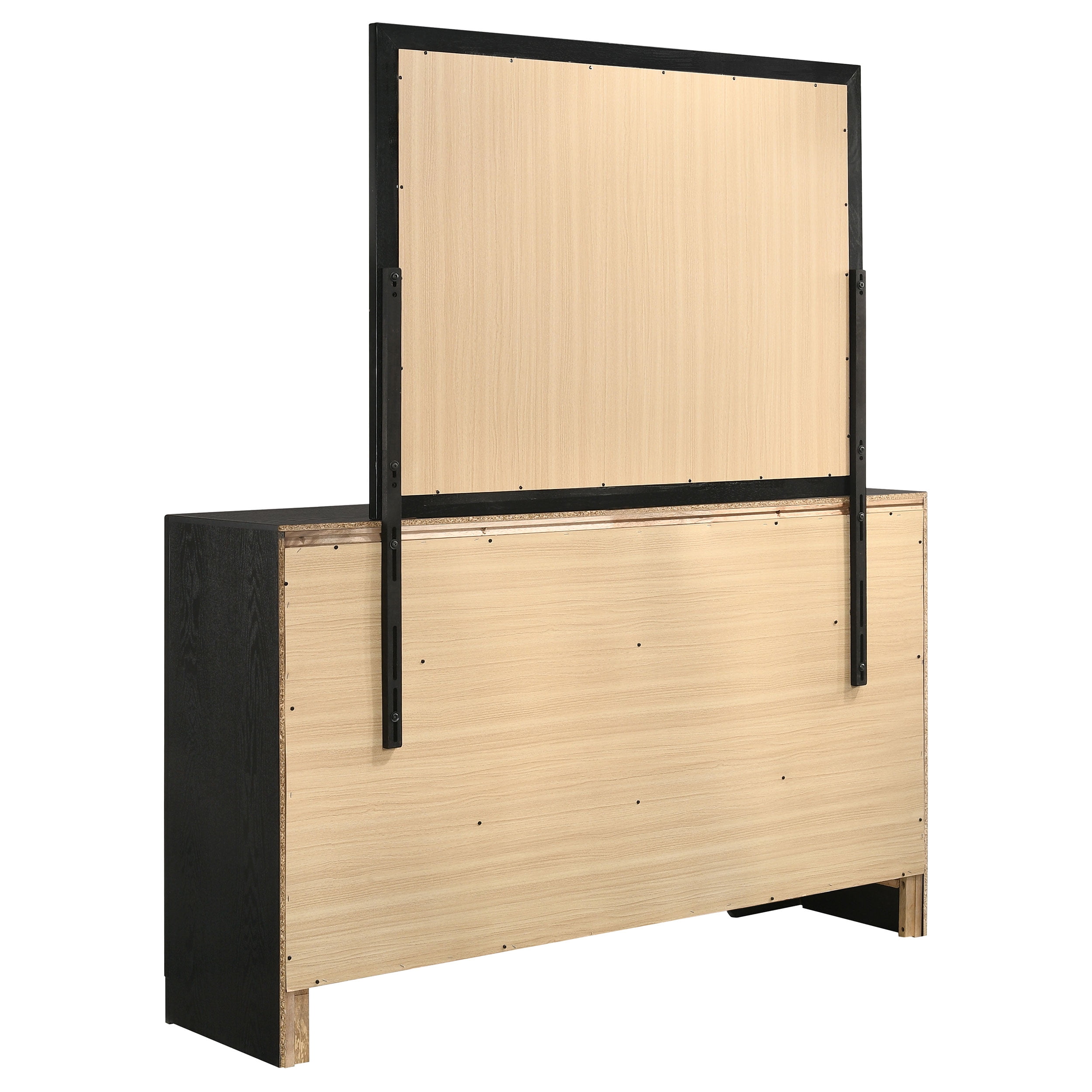Miranda 9-drawer Dresser with Mirror Black