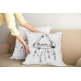 thumbnail image 2 of Ambesonne Indie Throw Pillow Cover 2 Pack, Bohemian Dream, 16", Black White Pink, 2 of 7