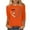 Orange, variant on Orange Shirts for Women T-Shirts for Women Ladies' Orange Shirt Japanese Fashion Printed Round Neck 3/4 Sleeve T-Shirt Loose Top Womens Fashion Tops Wear Orange T-Shirt