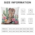 thumbnail image 5 of Leisuo Retro Western Boots Throw Pillow Cover Pillowcase for Couch Bed Sofa white, 5 of 5