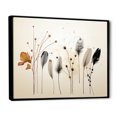 thumbnail image 2 of Designart "Feathers Sumi Asian Painting I" Asian Floater Framed Canvas Wall Art, 2 of 7