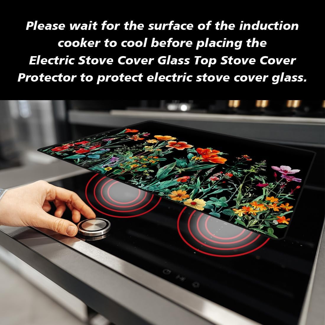 Electric Stove Cover 20.47x28.35" Stove Top Cover for Electric Stove Foldable Glass Cooktop Protector Non-Slip Top Protector Mat DIY