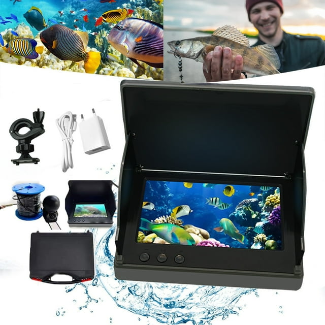 WIFKLSIIPG Colitt Underwater Fishing Camera Top Notch Fish Finder Ice Fishing Camera Underwater with 4.3'' LCD Screen 220° Wide Angle Lens Infrared Night Light Catch More