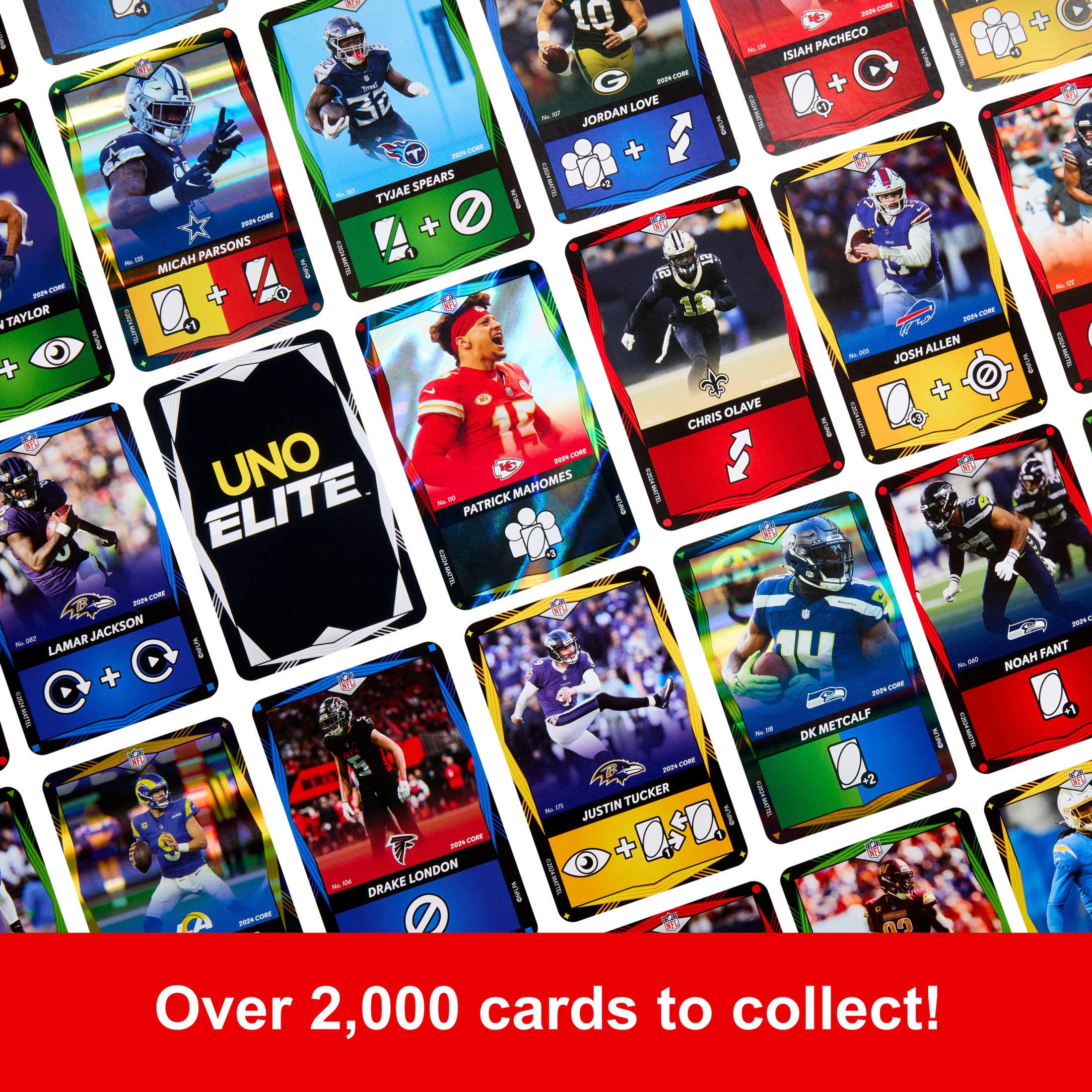 uno elite rare cards 2024 Uno Elite NFL Football Cards - Foil - You Pick