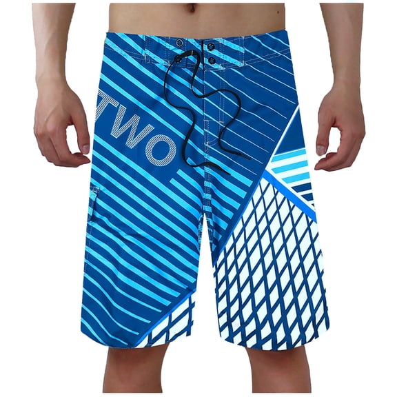 Men's Swim Trunks Quick Dry Board Shorts With Pockets Swimsuit Swimwear For Men No Mesh Liner Dark Blue XXL
