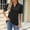 Black, variant on Pohista Womens Casual Tops Button up Shirt Women Fitted Cotton Blouses for Women Casual Women's Short Sleeve Tops Fitted my saved for later items