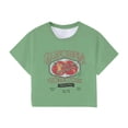 thumbnail image 3 of Trendfront Womens Crop Top Crewneck Novelty Pattern Graphic Printed Short Sleeve T Shirts Y2K Fashion Casual Streetwear Short Baby Tee, 3 of 3