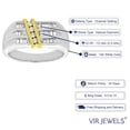 thumbnail image 4 of Vir Jewels 1/2 CTTW Men's Diamond Engagement Ring 14K Two Tone Gold SI Clarity, 4 of 7