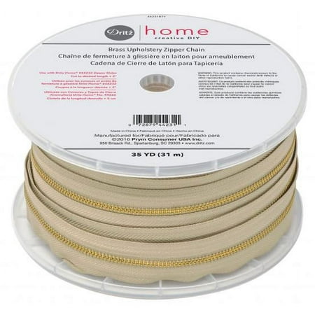 UPC: 0072879442311 | Dritz Home Brass Zipper Chains (Cut-To-Size) 35Yd-Beige