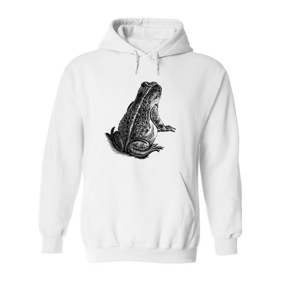 Natterjack Toad Pencil Drawing Hoodie Men -Image by Shutterstock, Male XX-Large