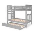 thumbnail image 3 of Bedz King Tall Bunk Beds Twin over Twin Mission Style with End Ladder and a Twin Trundle, Gray, 3 of 9