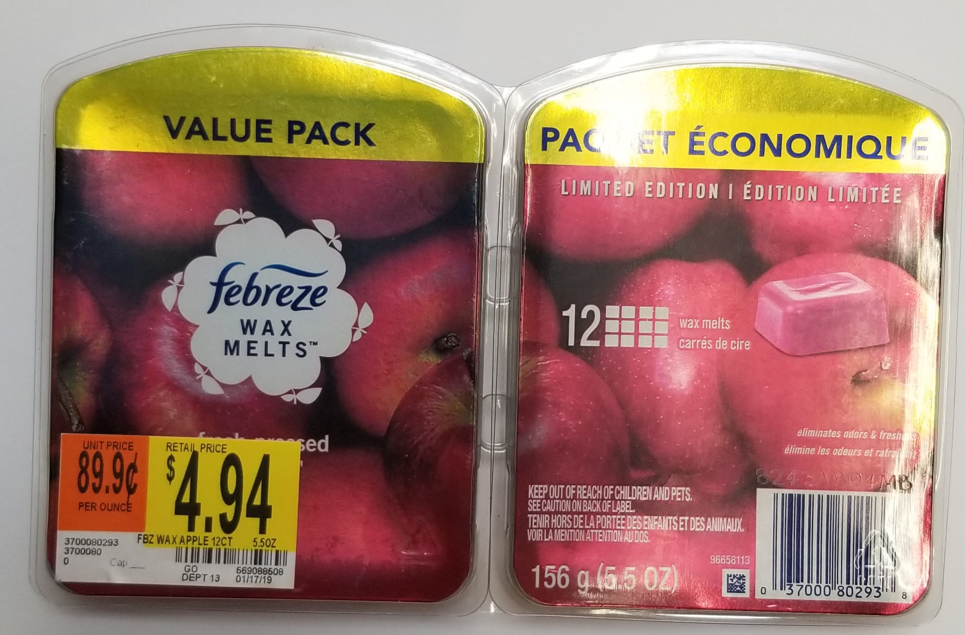 Febreze Pressed Apple Air Freshener Wax Melts, 5.5 Oz. (12 Cubes