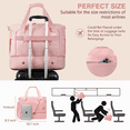 thumbnail image 7 of 3Pcs Travel Duffle Bag, Tote Gym Bag with Shoes Compartment & Shoes Bag, Weekender Overnight for Women with Wet Pocket & USB Charging Port, Carry On Bag for Women, Travel, Gym, Weekend, Pink, 7 of 7