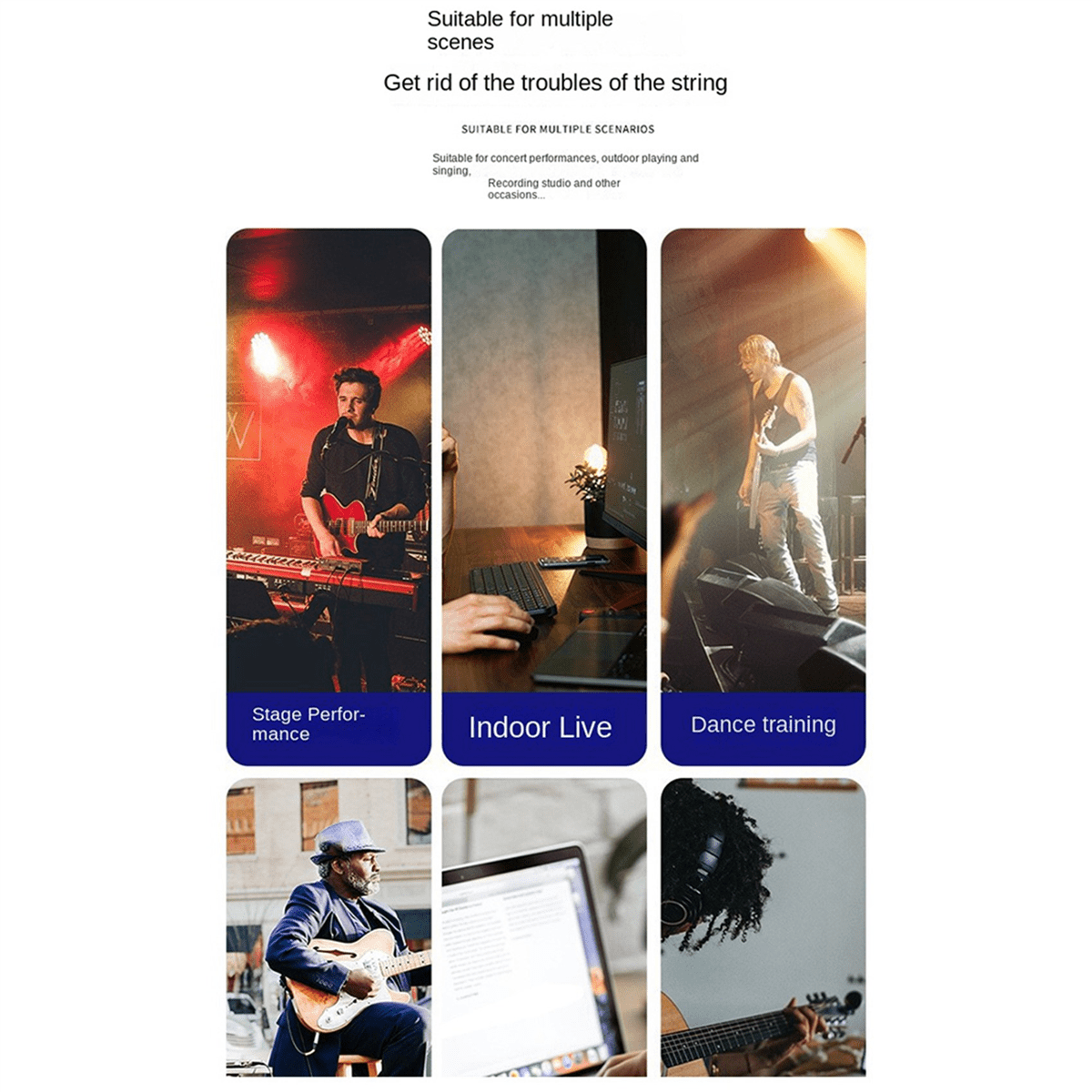 2 Set New 2.4G XLR Adapter System Wireless Microphone Transmitter Receiver for Dynamic Microphone Guitar Audio Mixer