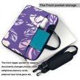 thumbnail image 3 of YFYANG 15.6 inch Universal Laptop Bag Oxford Cloth Laptop Sleeve, Multi-functional Purple Flower Art Notebook Computer Messenger Bag Handbag, 3 of 8