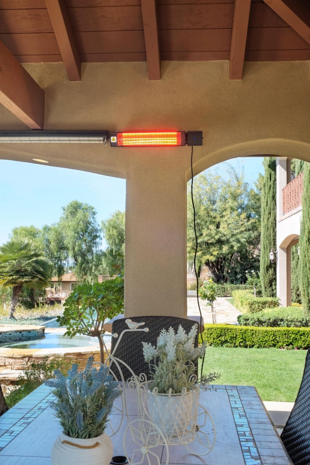 Permasteel 1500W Electric Patio Heater - Mounted