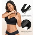 thumbnail image 5 of Exerin Women's Push Up Underwire Full Coverage Sculpting Uplift Support Hide Back Fat Bra(34C,Black), 5 of 7