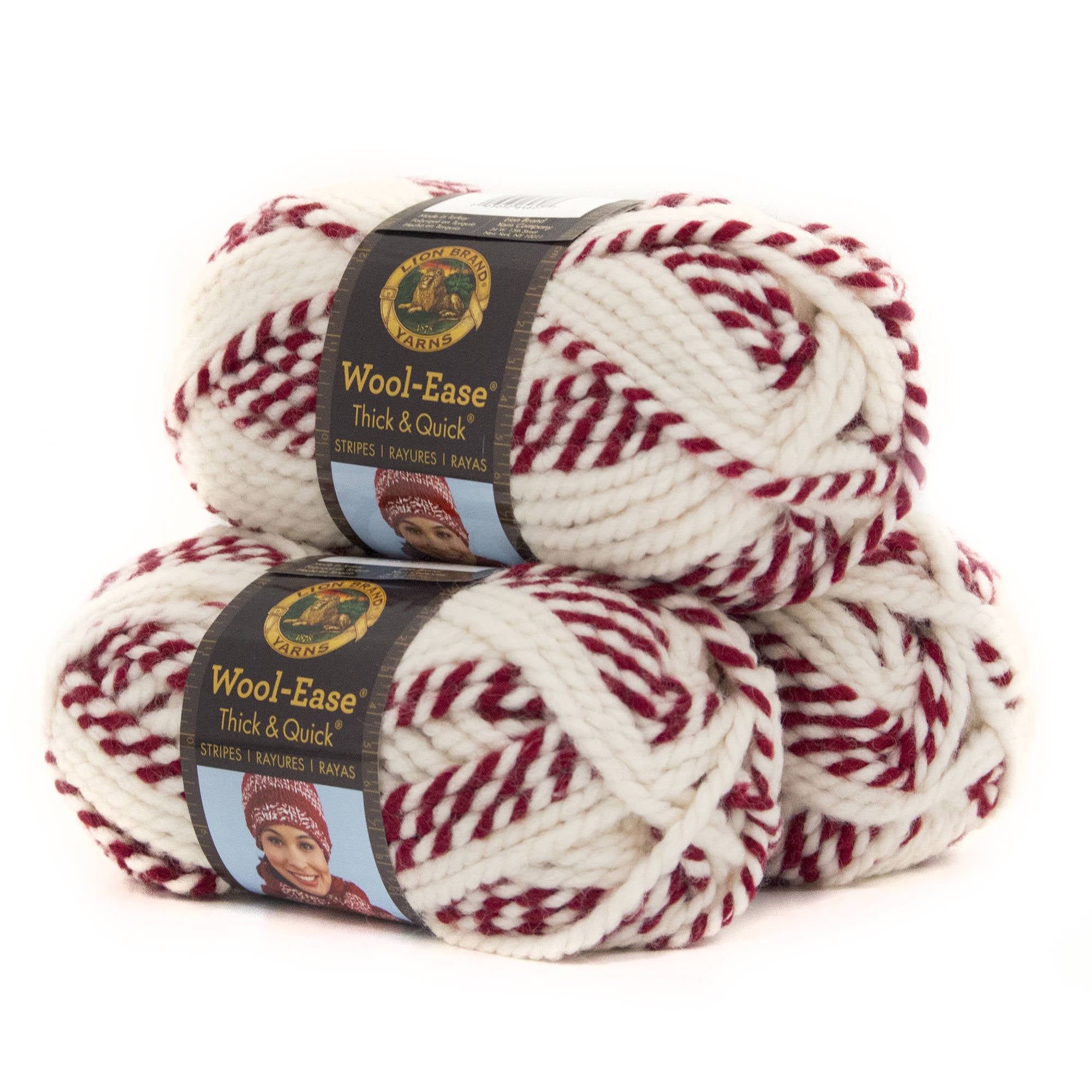 Lion Brand Yarn Wool Ease Thick and Quick Red Beacon Classic Super