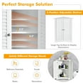 thumbnail image 6 of Spaco Adjustable Corner Storage Cabinet with Shutter Doors-White, Bathroom Storage Cabinet for Entryway Storage, Home Office Furniture, 6 of 7