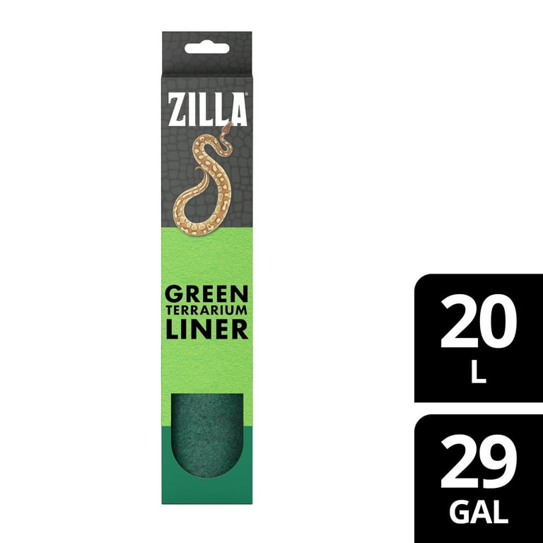 Zilla Reptile Terrarium Liner Green 20L 29 37 Gallon