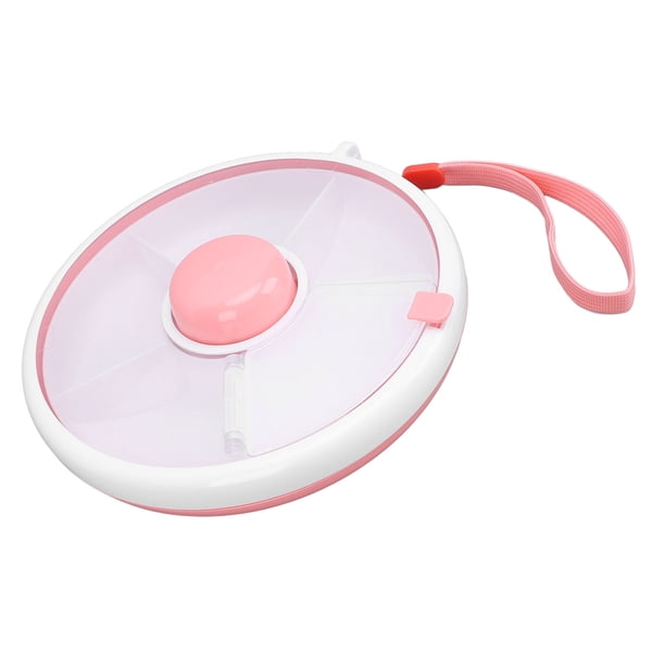 De Bocadillos Para Niños, Dispensador De 5 Compartimentos, Contenedor De Bocadillos Reutilizable Giratorio De 360 Con Tapa Y Correa De Mano, Contenedor De