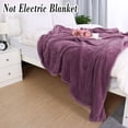 thumbnail image 3 of PiccoCasa Bed Blanket Mesh Soft Plush Fleece Blanket for Full 70"x78", Purple, 3 of 7