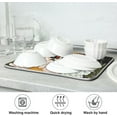 thumbnail image 7 of Butterfly Dish Drying Mat, Absorbent Microfiber Pad Protector For Kitchen Counter Top Mat Dish Drainboard 16x18in, 7 of 7