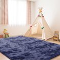 thumbnail image 3 of CozyDesg 5ft x 8ft Area Rugs, Soft Fluffy Area Rugs Floor Mat Floor Rugs for Living Room Bedroom Modern Decor Carpet,Navy Blue, 3 of 7