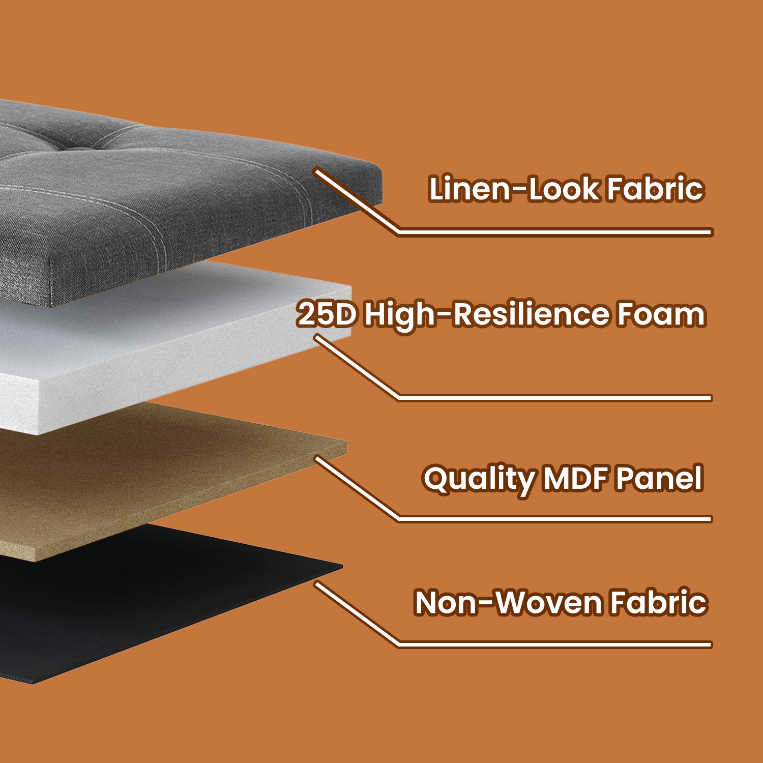 Ledrem Storage Ottoman Foldable, 21-Gallon, Dark Gray photo 3