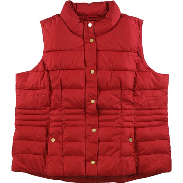 Chaleco acolchado informal para mujer Charter Club Rojo XXL