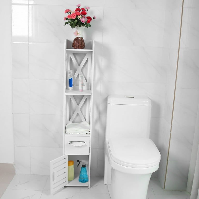 10 Inch Wide Bathroom Storage Cabinet 10 Inch Wide Shelf Tower Bathroom Floor Cabinet 2X White Wooden Bathroom Cabinet Shelf Cuoard Bathroom Storage