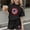 Black, variant on ITSAME Girls 4th of July Outfits 2-Piece, Fashion Print Crewneck T-Shirts and Shorts Casual Clothes Set Sky Blue Size 13-14