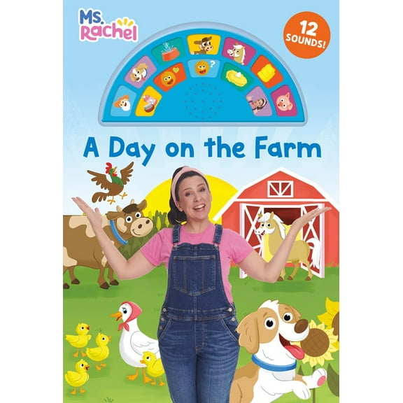 A Day on the Farm (Ms. Rachel): An Interactive Sound Book with 12 Sounds! (Board Book)