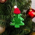 thumbnail image 4 of Fiudx Lazo Navideño de Lentejuelas, Diseño Festivo En Rojo, Verde y Dorado, Colgante Brillante, Decoración para Árbol o Coche, Elegante Amuleto Navideño, Tamaño 9 X 8 X 1 Cm, Material Cerámico., 4 of 6