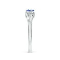 thumbnail image 3 of ANGARA Natural Tanzanite and Diamond Split Shank Ring in 14K White Gold for Women (Size-5x3mm) | December Birthstone, Birthday, Anniversary, Jewelry Gift for Women | Natural Tanzanite Ring, 3 of 9