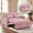 Pink01, variant on Gewnee 3 in 1 Modern Convertible Sleeper Sofa Bed,Velvet Pull Out Couch with Adjustable Backrest,USB,Side Pockets,Black Loveseat Futon for Living Room,Apartment