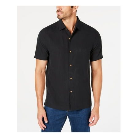 UPC 719260501980 product image for TOMMY BAHAMA Mens Black Collared Regular Fit Casual Button Down S | upcitemdb.com
