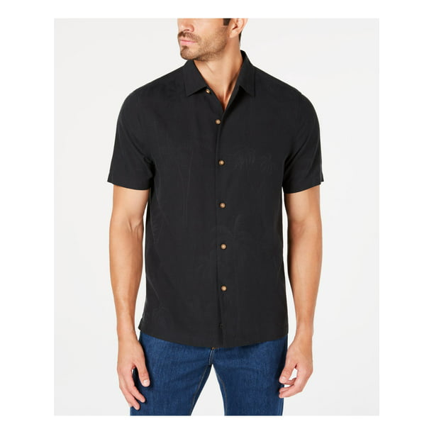 Tommy Bahama - TOMMY BAHAMA Mens Black Collared Regular Fit Casual ...