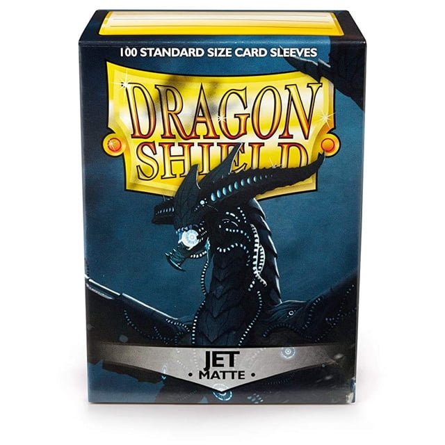 AT Dragon Shield - Fundas Protectoras para Cartas de Juego, tamaño estándar (100 Mangas), Color Negro Mate