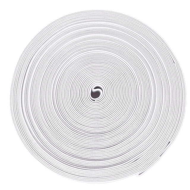 1 rollo de zapatos precisos banda elástica DIY accesorios de zapatos de banda elástica banda elástica lisa y gruesa (1,5 cm de ancho, 16 m / rollo, blanco)