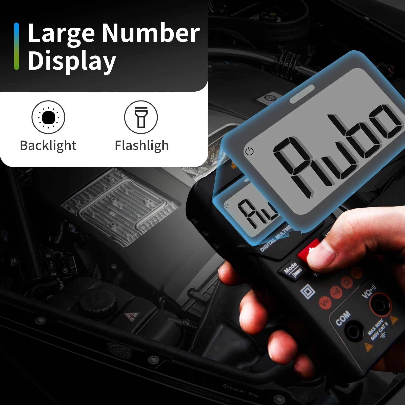 Digital Multimeter 4000 Counter Meter, Automatic/Manual Mode Continuity Tester, Voltage AC/DC Multi Tester, Voltage,Resistance ,Battery Test