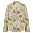 thumbnail image 4 of QASIEATN Button Down Shirts for Women 3/4 Sleeve Linen Cotton V Neck Tops Casual Loose Work Blouses, 4 of 5