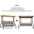 thumbnail image 4 of Outdoor Swing Cushions, Waterproof Bench Cushion 2-3 Seater, hickened Bench Cushion with Ties for Patio,Backyard,Garden and Lawn, 4 of 8